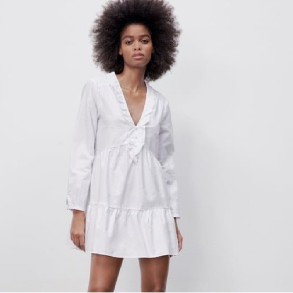 Zara Long Sleeve Dress w Ruffles